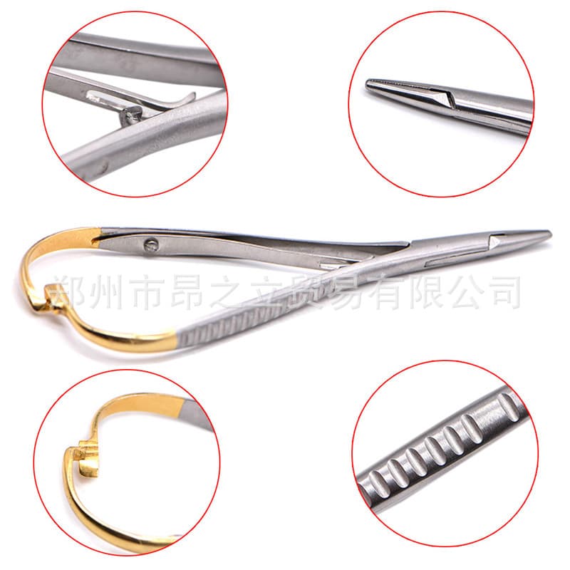 Dental Needle Holder Needle Forceps End-Type Needle Holder Ring-Type Needle Holder Stainless Steel Needle Forceps