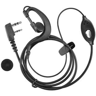 Two-Way Radio Headset with K-Type Connector, Universal, Baofeng UV-5R Earpiece, Baofeng 888S Heavy-Duty Cable Headset