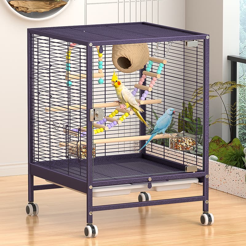 New Anti-Splash Bird Cage for Home Use, Transparent Anti-Splash Large Parakeet Luxury Villa Bird Cage