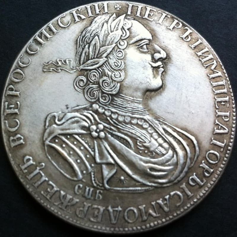 Russian antique coins 1724 ruble coin 40MM