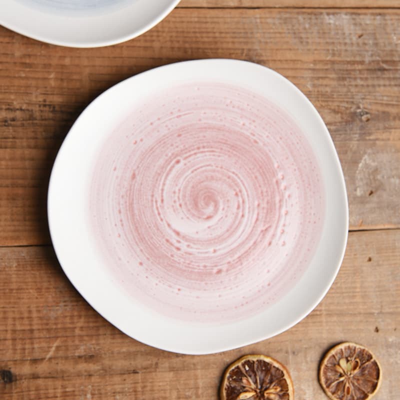 Cross-border Exclusive Gradient Glaze Change High-Aesthetic Custom Light Luxury European Hotel Tableware Nordic Style Steak Plate