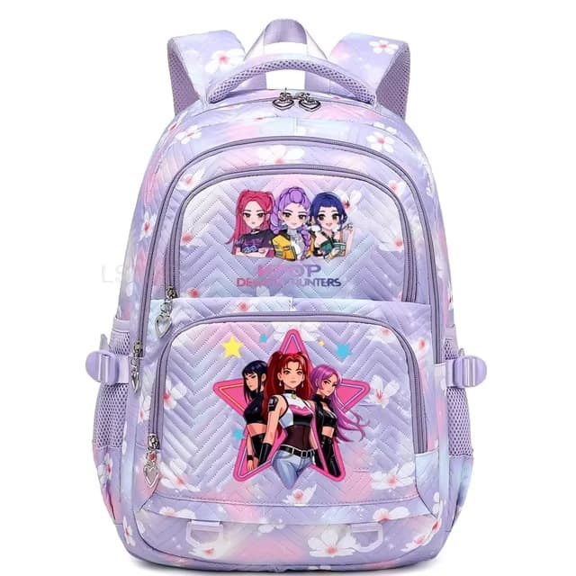 KPop Devil Hunter Girl Group Backpack, Waterproof, Teen, Simple Capacity Schoolbag, Travel Backpack for Boys and Girls, Students