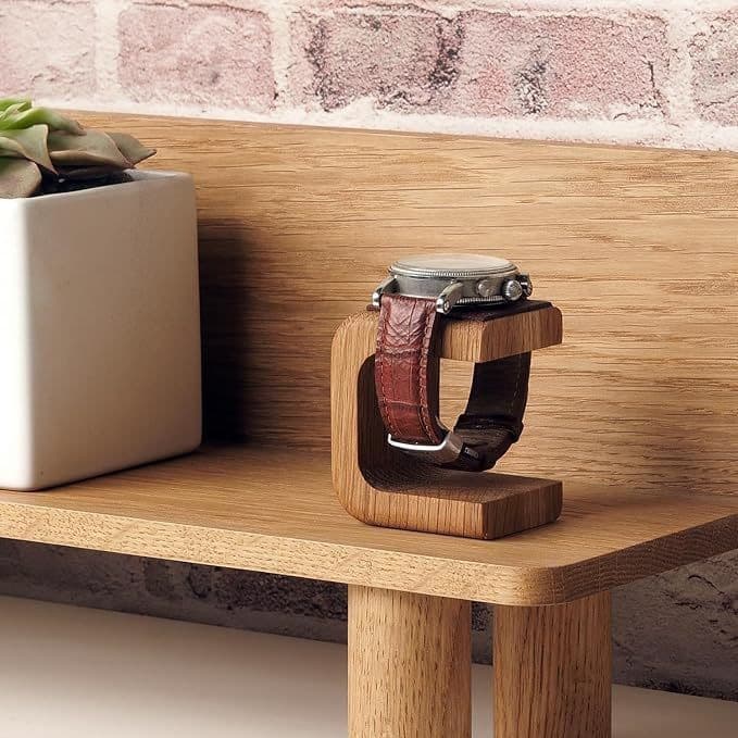 Premium Watch Stand Display Base for Men and Women, Solid Wood Watch Holder for Counter, Showcase, Jewelry Display Rack