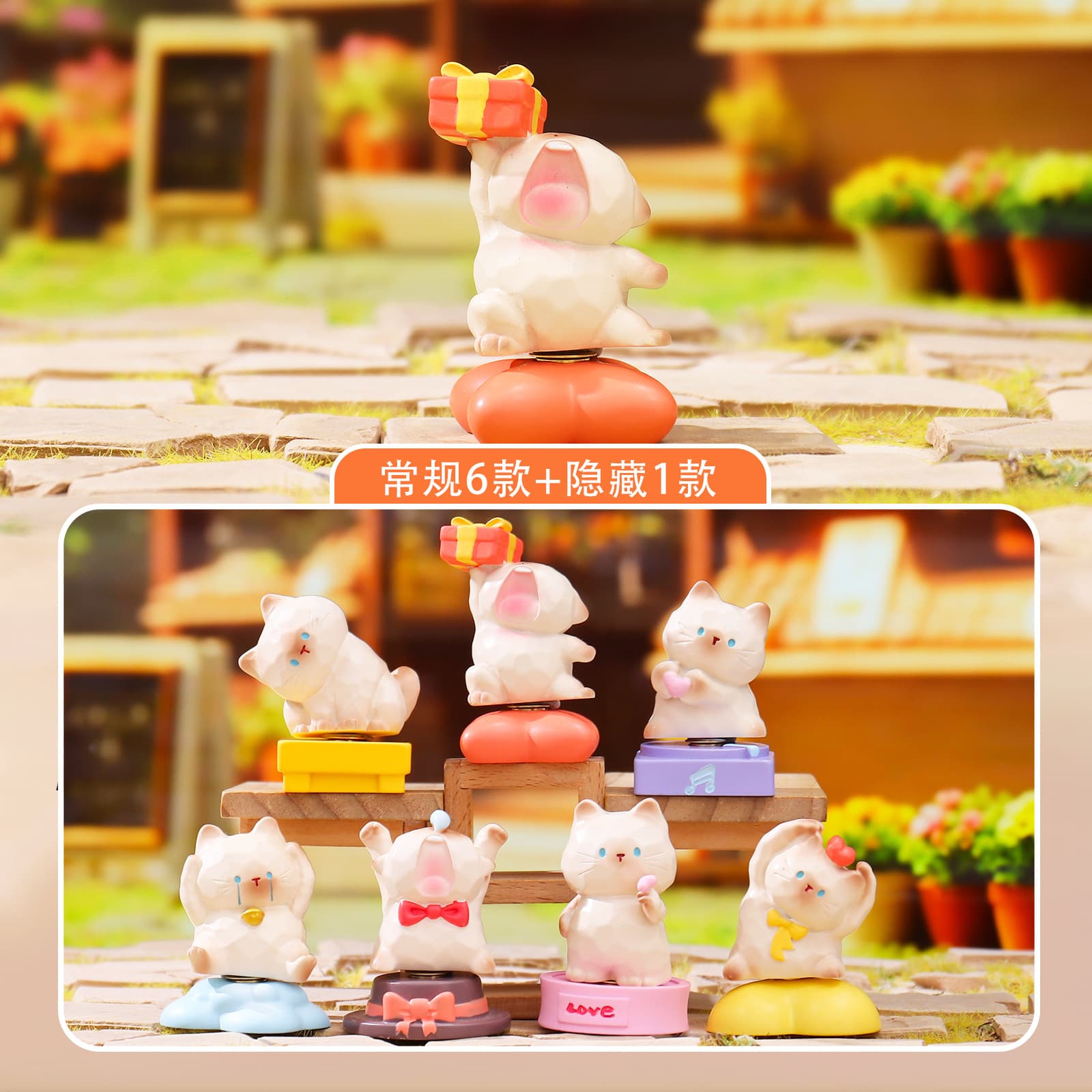 Cartoon Desktop Decoration Cat Heartwarming Moment Trending Blind Box Creative Collectible Toy Figure Wholesale