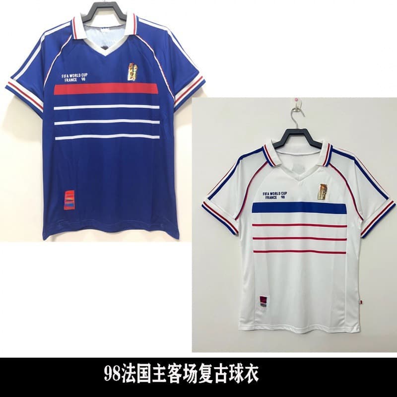 In Stock (Retro Version) 1998 France Home and Away Final Version Adult Single Football Jersey, Drop Shipping Available