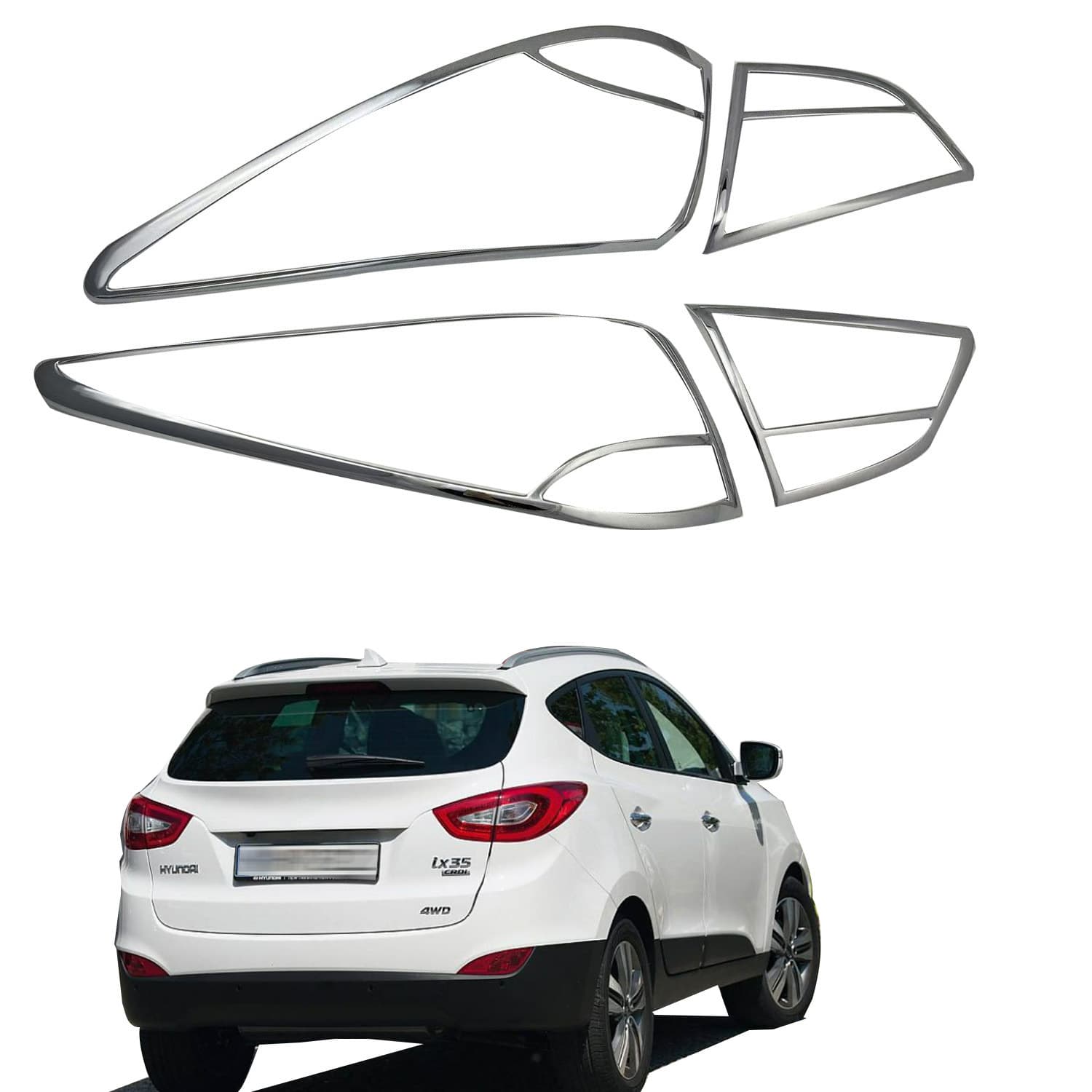Compatible with 09-12 Hyundai IX35 TUSCON Rear Light Frame ix35 Tail Light Cover Car Light Modification Decoration