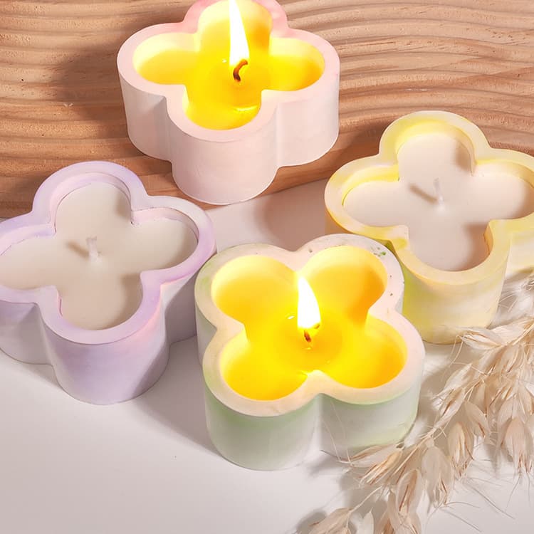 Creative Clover Plaster Cup Scented Candle, Women's Birthday Gift, Teacher's Day Gift, Fragrance Gift