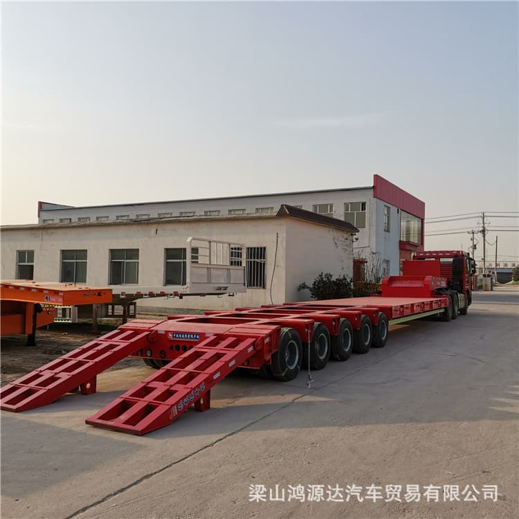 Factory Matched 13m Three-Axle Lowbed Semi-Trailer Domestic Trailer Registration Status (Brand New)