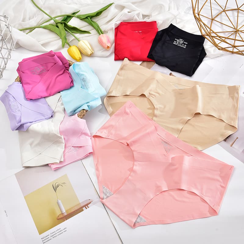 Ice Silk Seamless Maternity Underwear Women's Low Waist Pregnancy Comfortable Breathable Belly Support One-Piece Seamless U-Shape Belly Protection