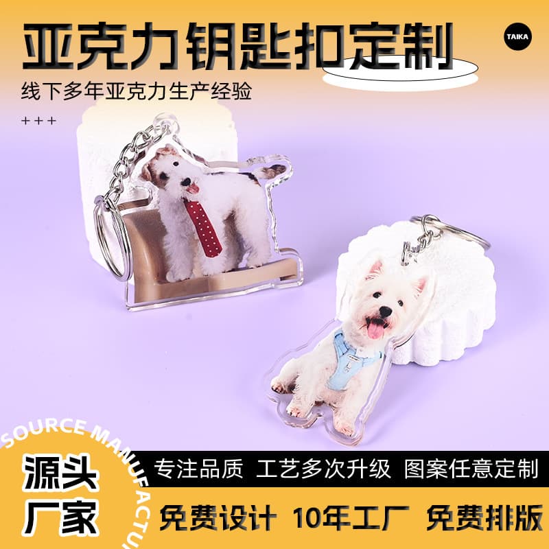 Acrylic Keychain Custom Resin Pendant Keychain DIY Custom Anime Keychain Self-Made Photo Printing