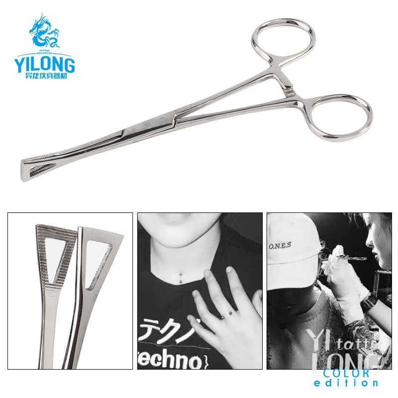 Rongtian Stainless Steel Piercing Positioning Pliers, Puncture Pliers, Jewelry Auxiliary Pliers, Fixing Pliers, Beauty Tool, Cross-border Wholesale