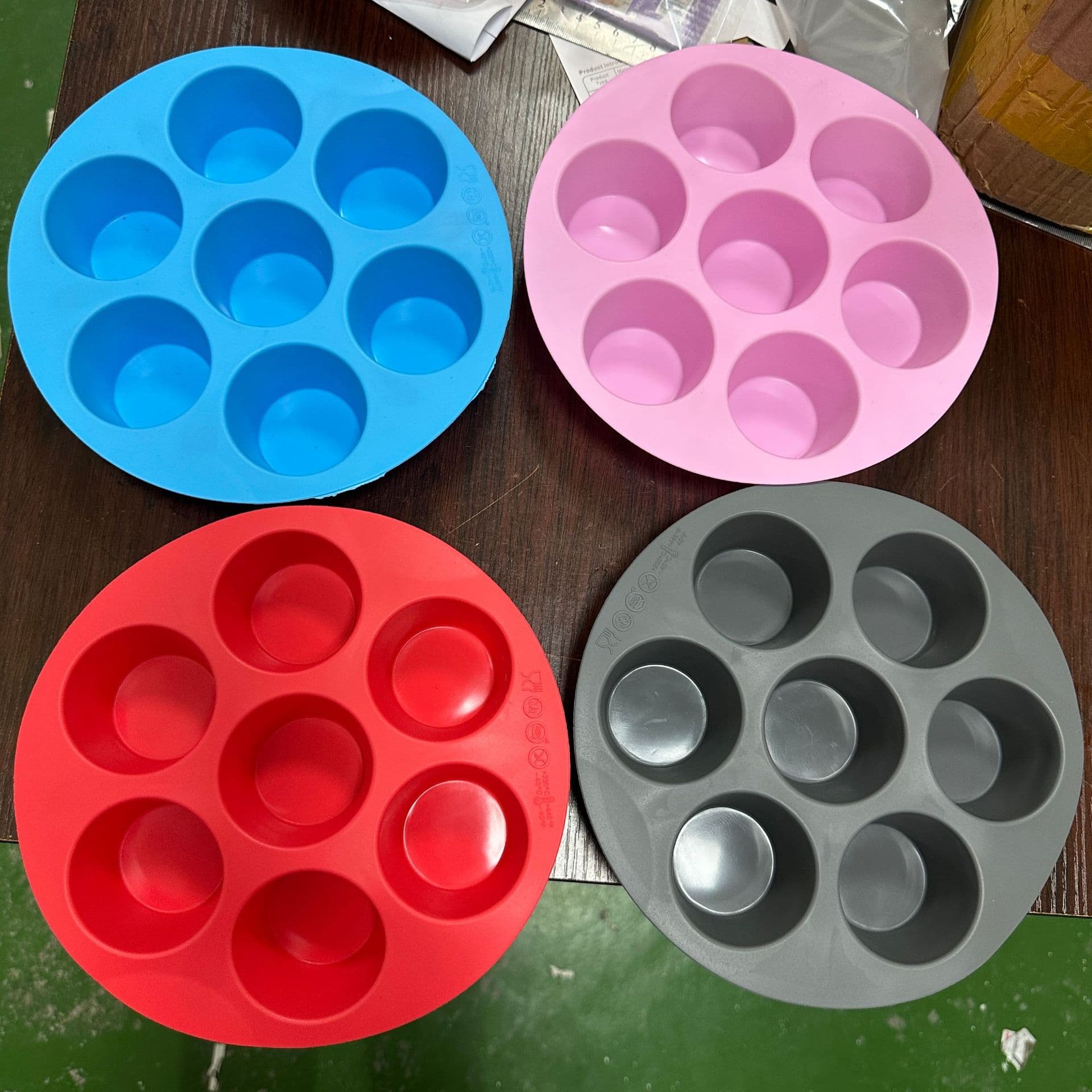Silicone 7-Hole Cake Mold for Home Baking, DIY Cylindrical Mold, Air Fryer Accessories