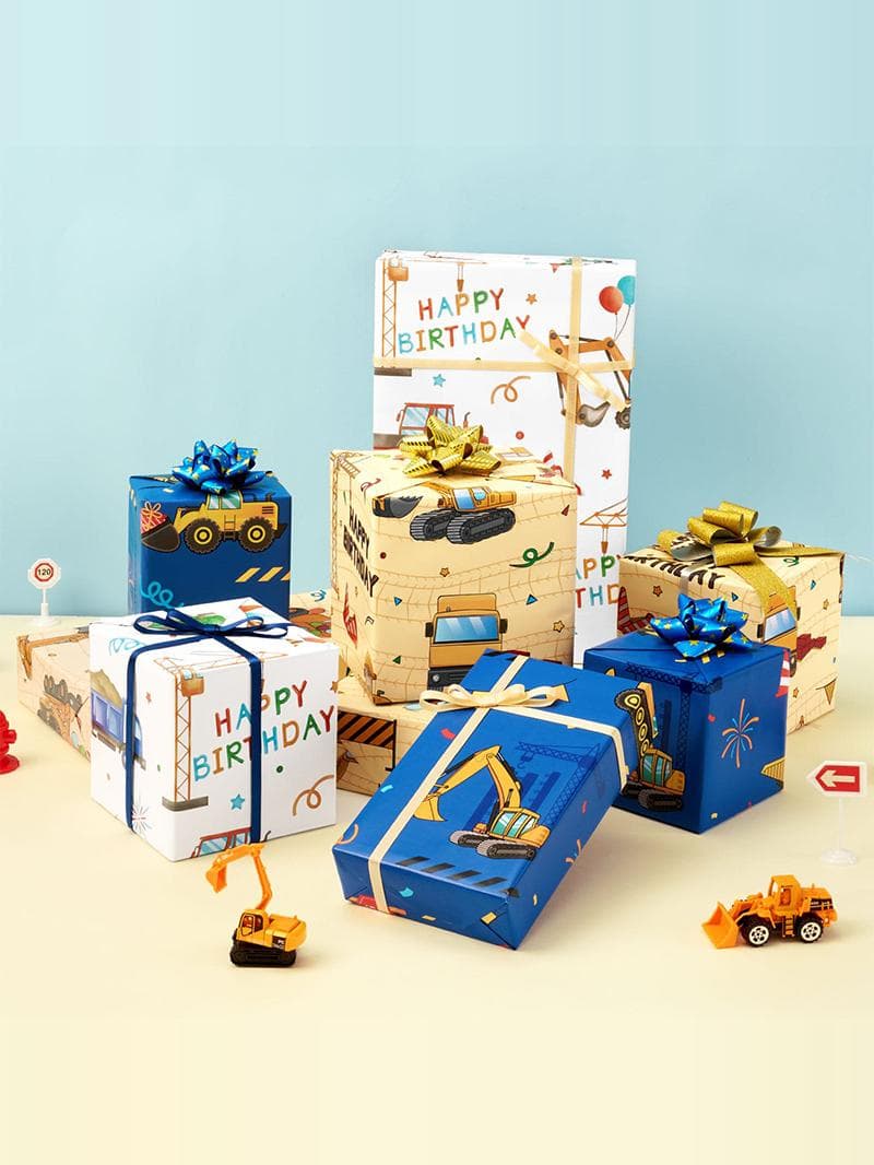 Birthday gift wrapping paper gift paper boy extended ins cartoon cute gift box paper large size gift box packaging