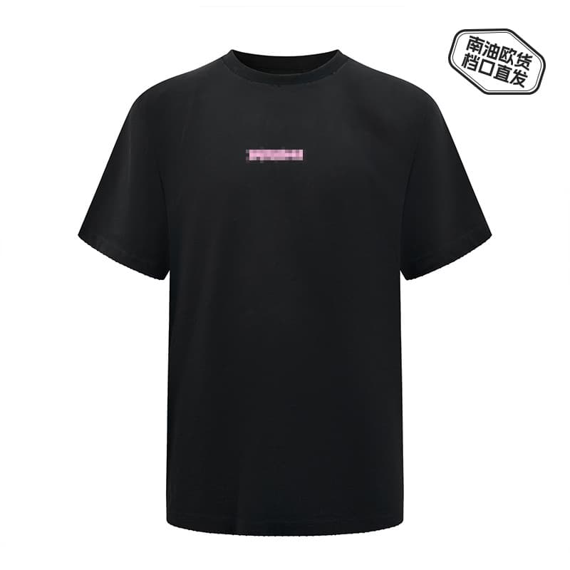 26 Summer Paris Logo Letter Short Sleeve Unisex Street Rock Style American Retro Street Pink Printed T-Shirt