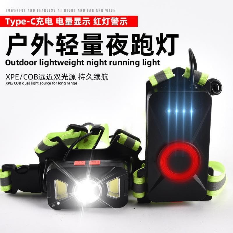 Cross-border New Type-C Rechargeable Running Chest Light for Outdoor Hiking, Night Running, and Warning Signals