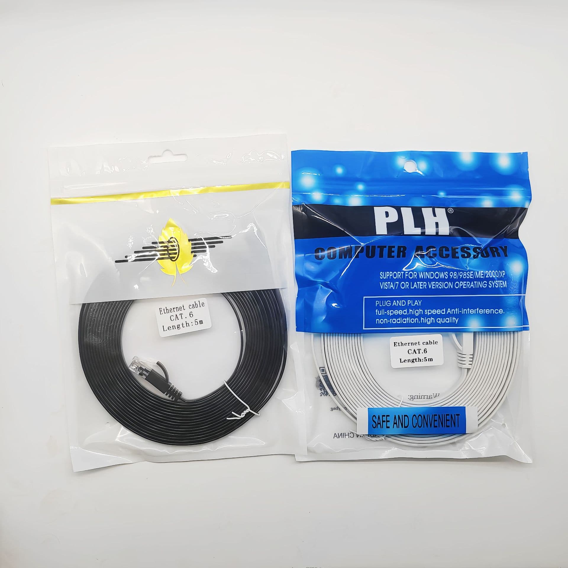 Flat Patch Cable CAT6E Network Cable Computer Ethernet Router Connection Cable