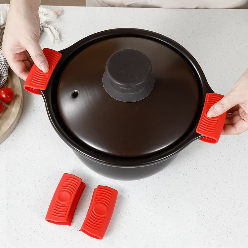 Pot Handle Anti-Scald Cover, High-Temperature Universal Insulated Hand Tongs for Casserole Soup Pot Handle Insulation Sleeve