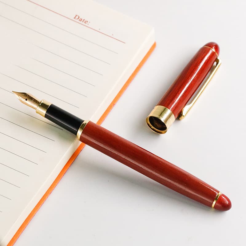 Student teacher practice calligraphy iridium gold pen ink bag ink dual-purpose gift pen seal logo mahogany pen sandalwood calligraphy pen
