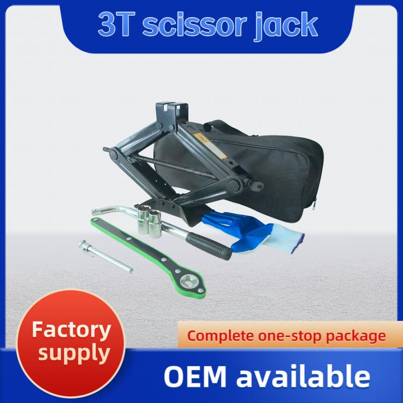 3 ton scissor jack car SUV lifting emergency tool set exclusively for export