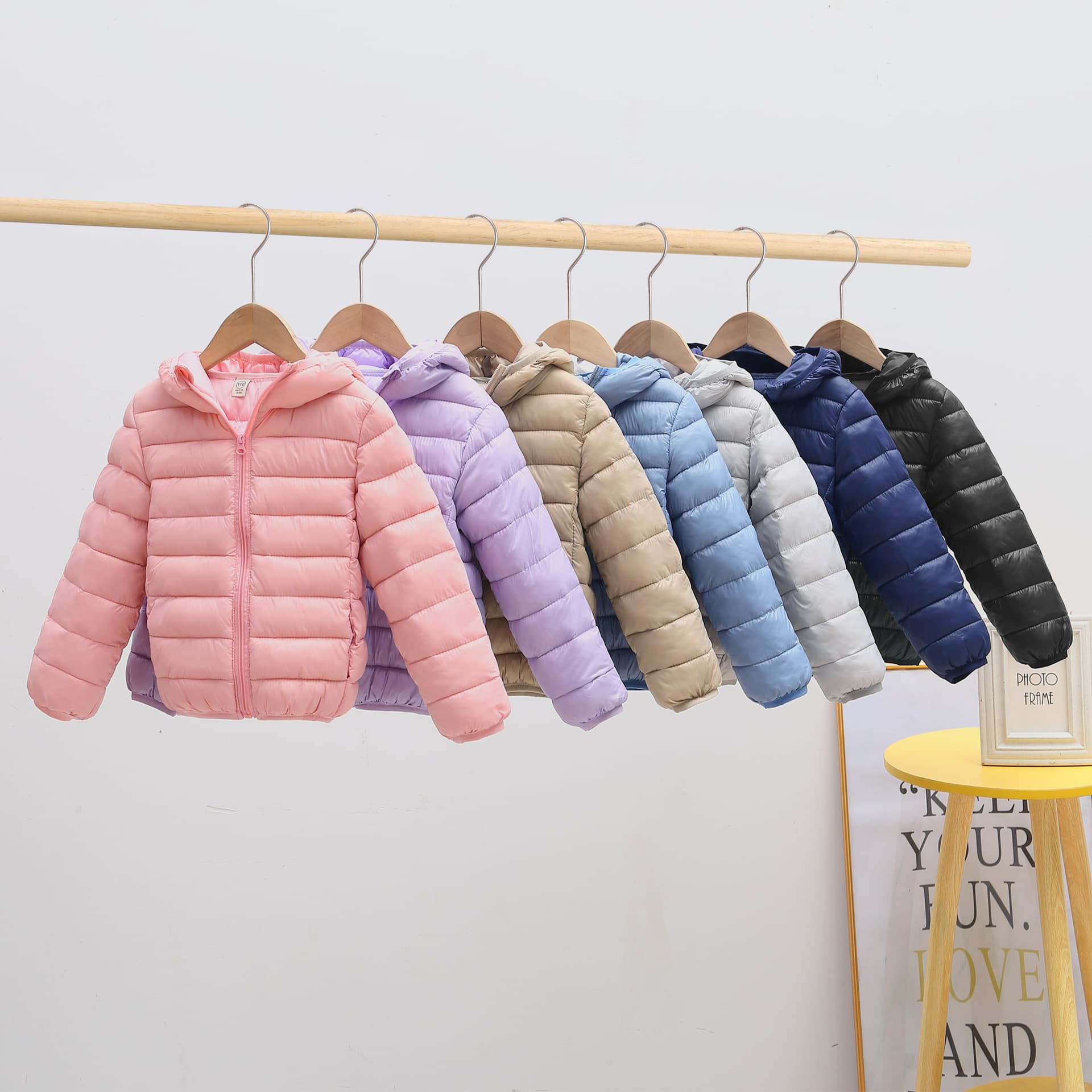 2025 Autumn/Winter New Children's Down Cotton Jacket, Lightweight Style, for Boys, Girls, Toddlers, and Babies