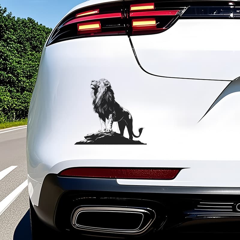 Temu Best-selling Car Sticker Cross-border Supply Domineering Lion Pattern Car Decal Lion King Car Sticker for Export