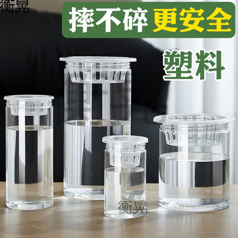 Seed Cylindrical Basket Transparent Planting Lychee Vegetable Flower Pot Bean Hydroponic Container Sweet Potato Plastic Succulent Bottle Fixed Planting