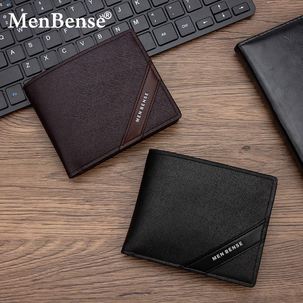 Fashionable business high-end men's wallet short wallet large capacity multi-card slot coin bag men's hinged wallet