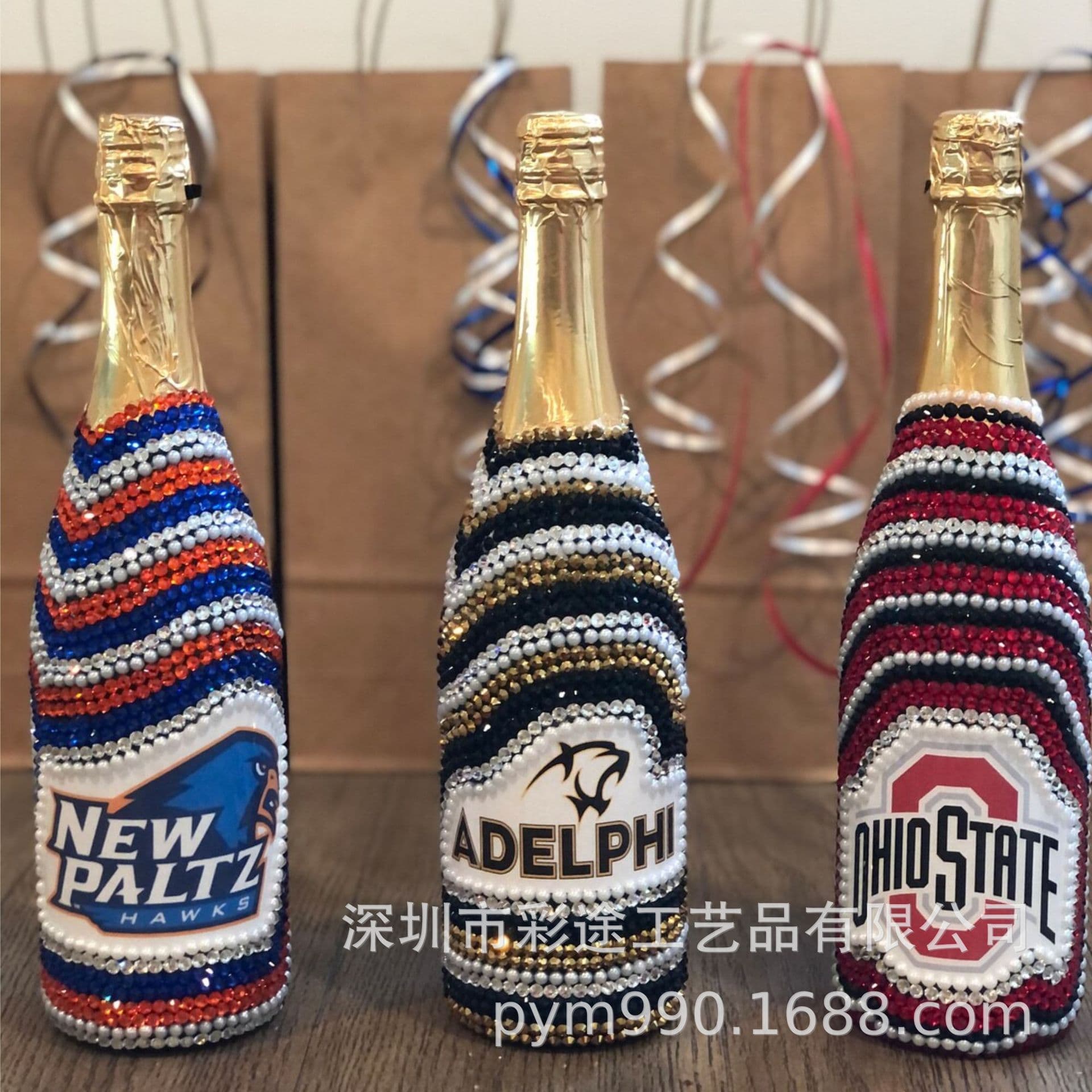 Rhinestone Decorated Cream Jar Water Emulsion Bottle Rhinestone Sticker Curling Iron Hair Clip Bottle Jar Shell Rhinestone Sticker Rhinestone Processing