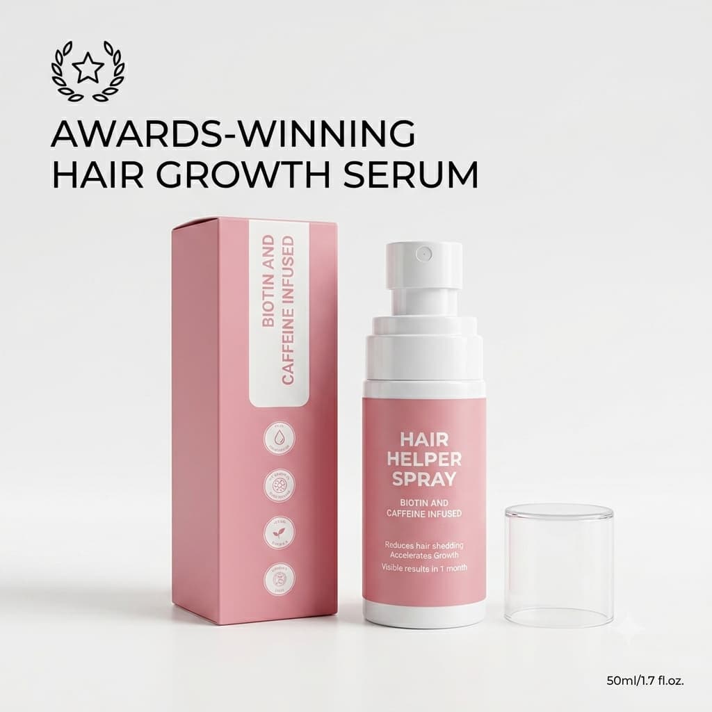 Cross-border Hair Helper Spray Hair Care Spray with Biotin Caffeine Castor Oil Hair Scalp Promotes