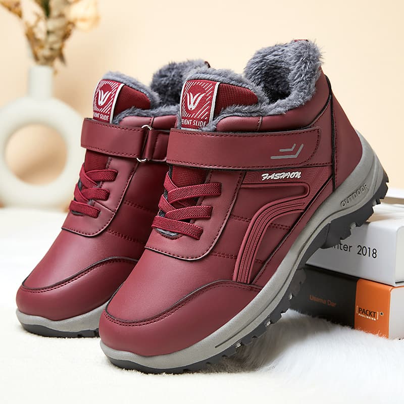 Factory direct sales of women's winter cotton boots, new style, wholesale, fleece-lined and thickened hiking snow boots, live streaming and dropshipping available.