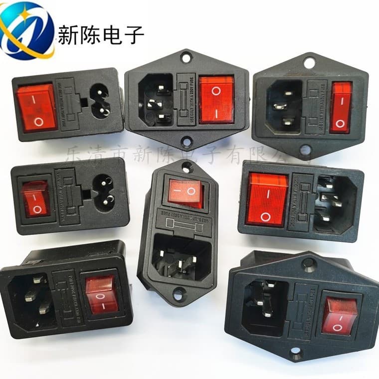 Factory Sales AC Power Socket AC01, Three-in-One Integrated Recessed Socket with Light Switch, Clip-on Ears, Full Copper