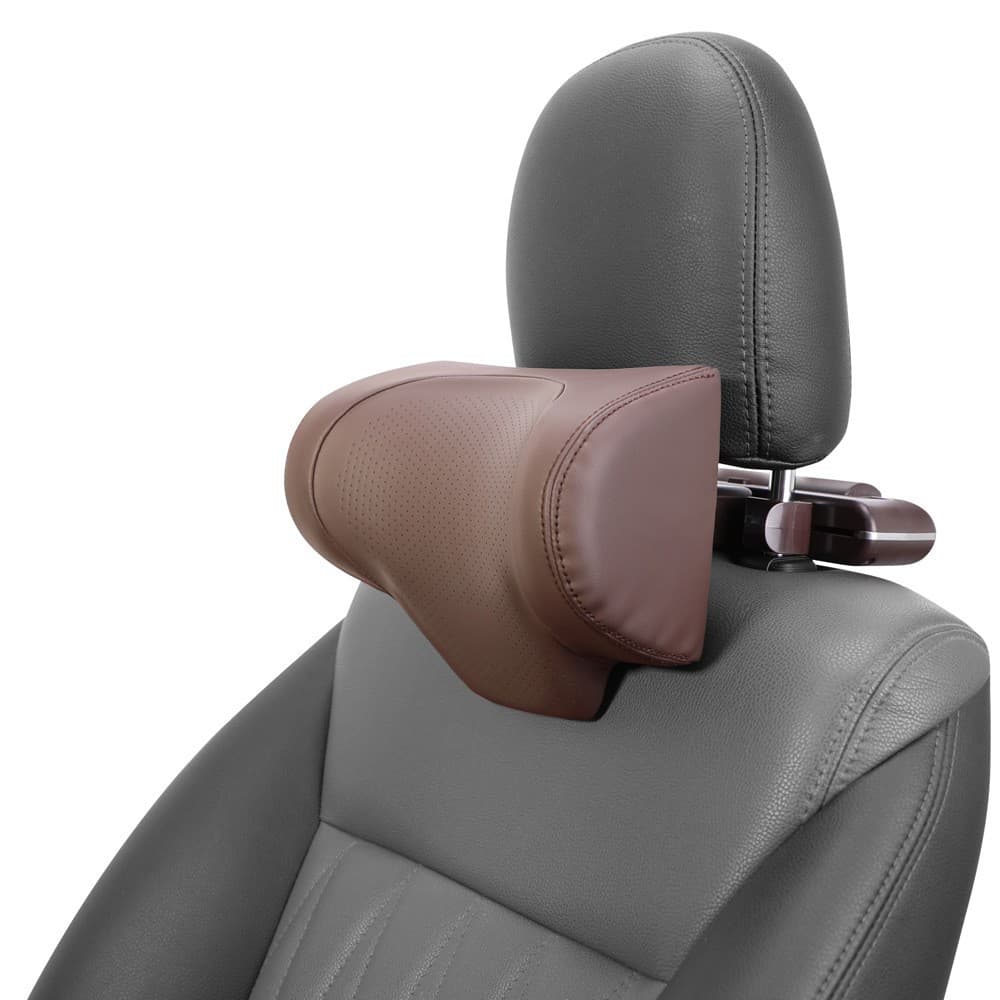 Car Headrest Multifunctional Adjustable Leather Headrest Neck Pillow Car Memory Foam Main and Auxiliary Driving Bracket Head