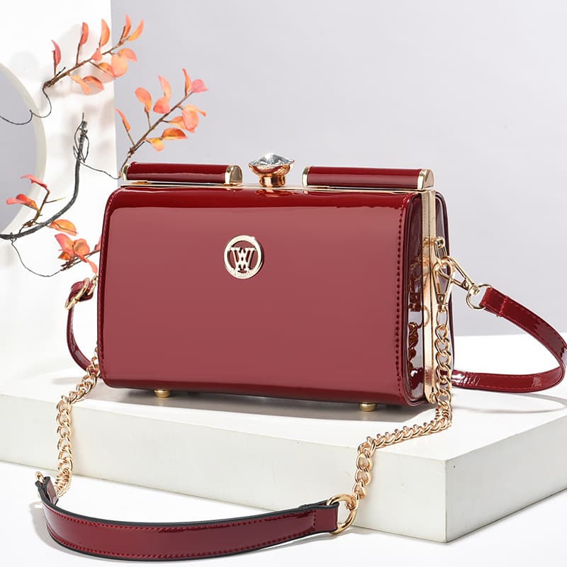 Women's Shoulder Bag Crossbody Chain Bag 2025 New Style Steel Clip Shoulder Bag Versatile Makeup Bag Square Bag for Export
