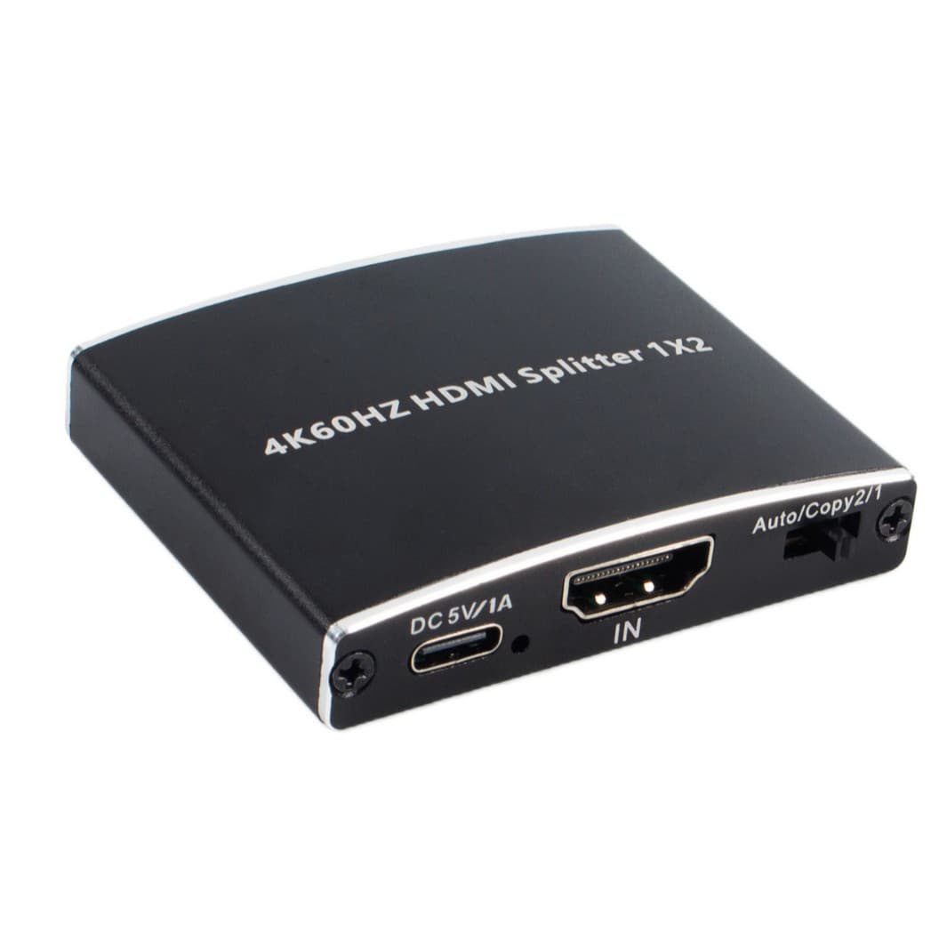 2025 New HDMI 1x2 Splitter, 4K 60Hz Video Splitter, Mirroring Only (No Extension) HD