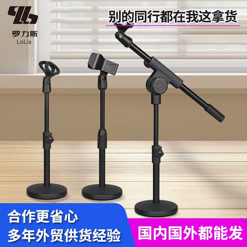 Custom Professional Microphone Stand Floor Live Streaming Mic Stand Integrated Condenser Microphone for Phone