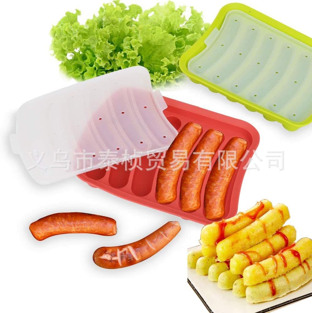 Cross-border silicone sausage mold, baby food tool, household homemade hot dog, ham sausage, grilled sausage baking mold, hot dog mold