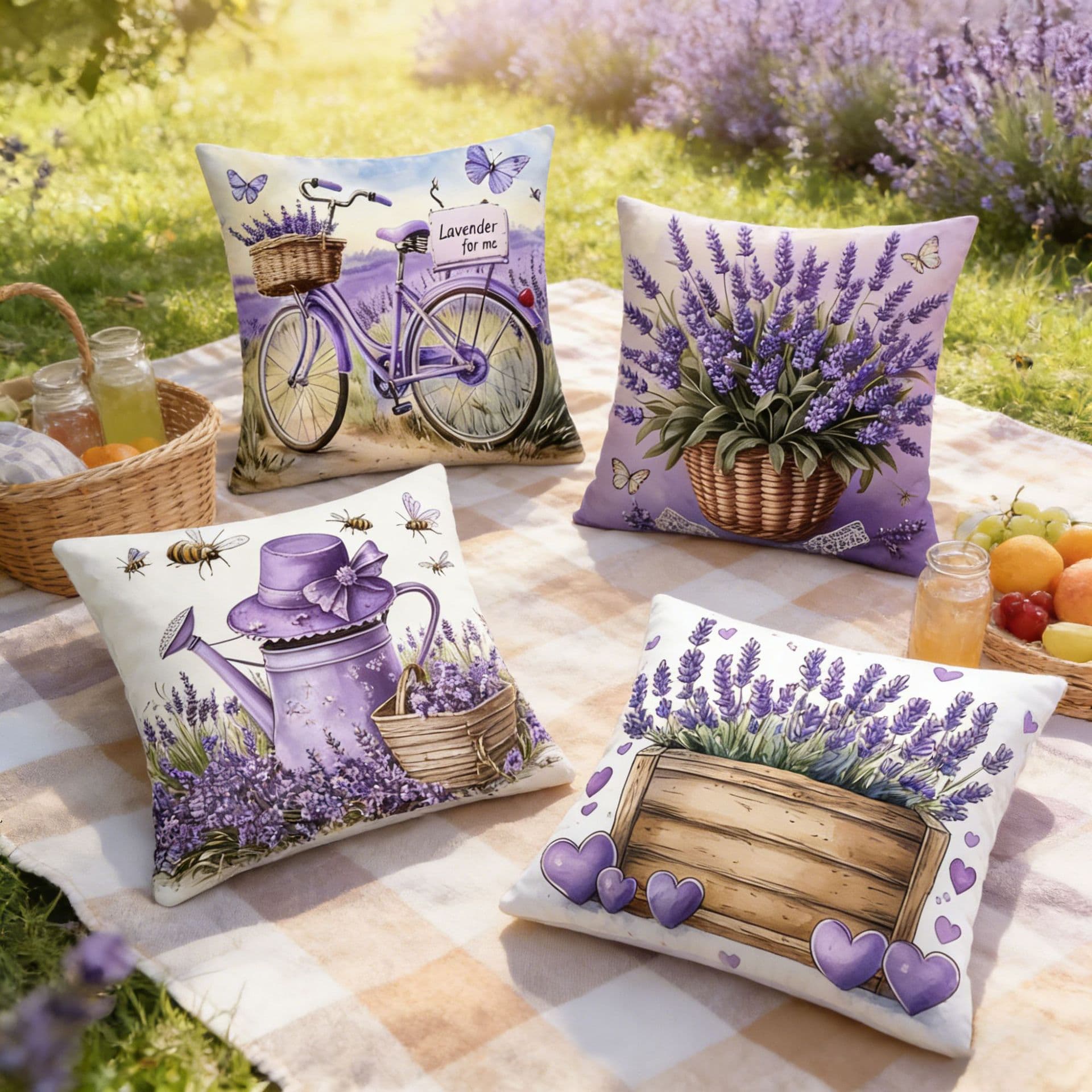 Nordic cross-border purple lavender pillowcase home living room sofa decoration cushion cover bedside pillow manufacturer