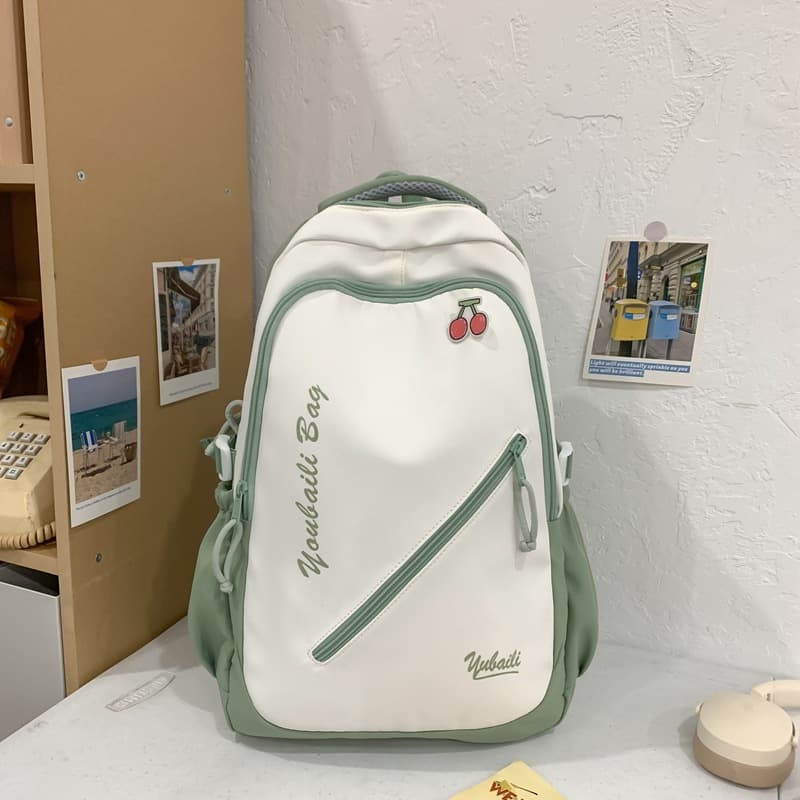 Fashionable Double-Shoulder Backpack for Middle School and College Students, Cute Simple Ins Style Backpack, Lightweight Large Capacity Travel Bag