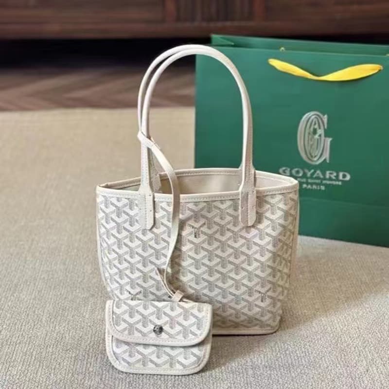 Goyard Goya dog tooth mini vegetable basket shoulder tote bag double-sided shopping bag casual handbag trendy