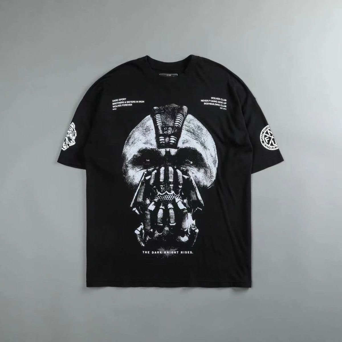 DarcSport Batman joint summer trendy brand round neck short-sleeved T-shirt men's large size couple wear half sleeves off the shoulder