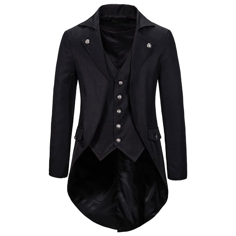 Lapel retro tuxedo single-breasted vest two-piece medieval aristocratic stage cosplay performance dress
