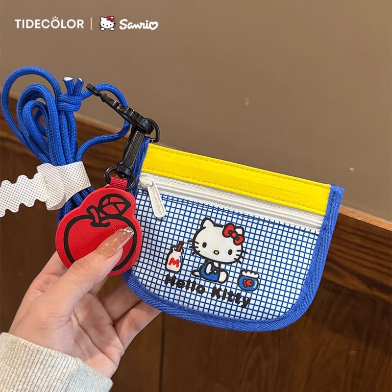 Sanrio Genuine Card Holder for Women Cute Portable ID Metro Card Case Storage Bag Student Campus Card Holder Coin Purse