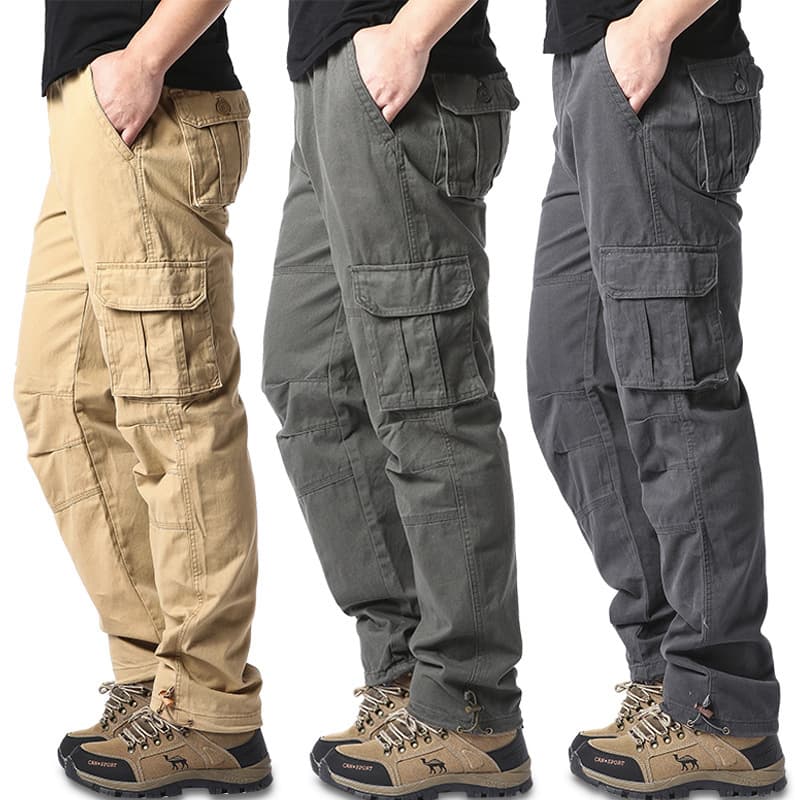 Foreign trade multi-pocket overalls, trousers, sports pants, men's loose, wear-resistant elastic waist, new outdoor leisure cross-border