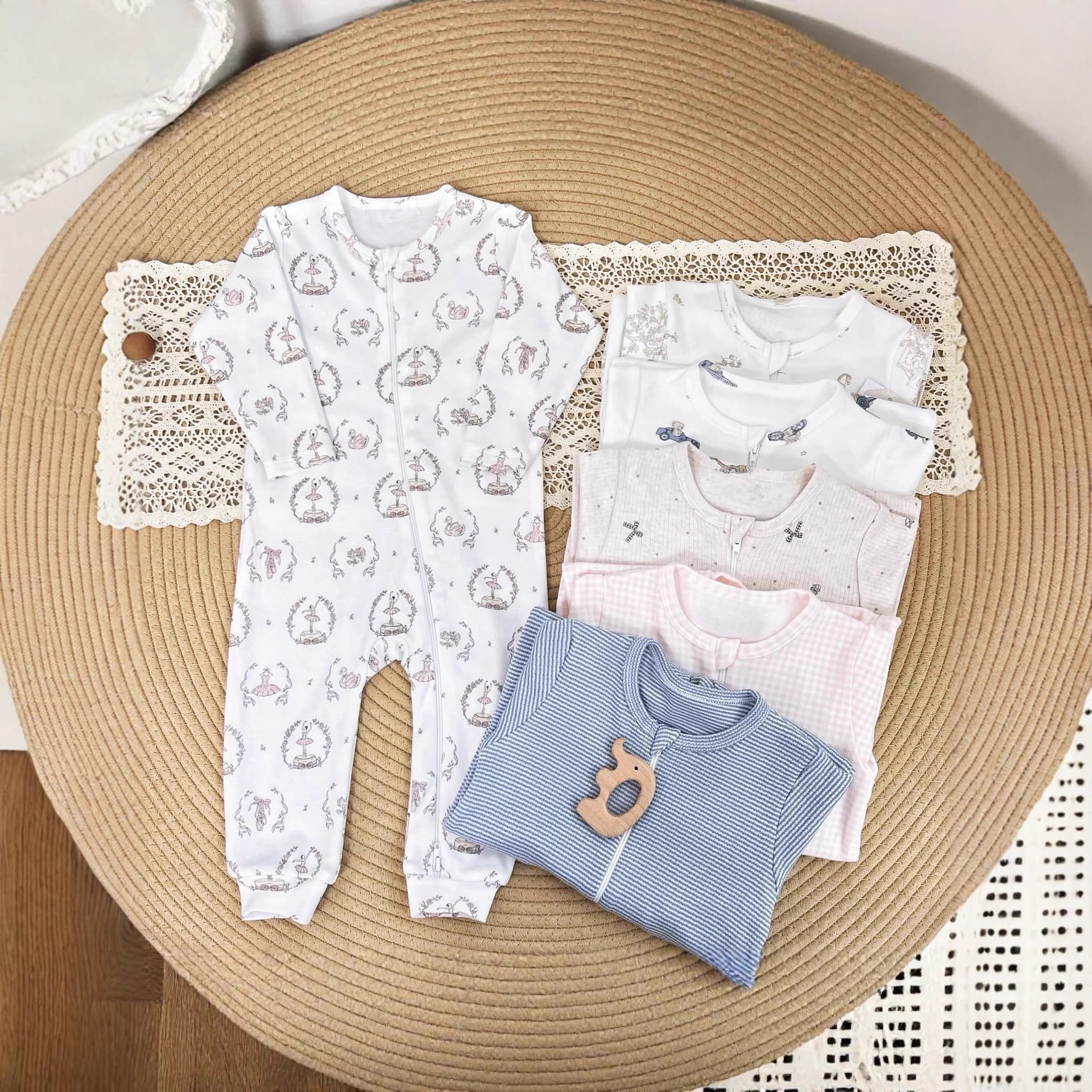 Baby Clothes Infant Class A Cotton Double Zipper Long Bodysuit Thin Sleep Bag Outwear for Boys and Girls