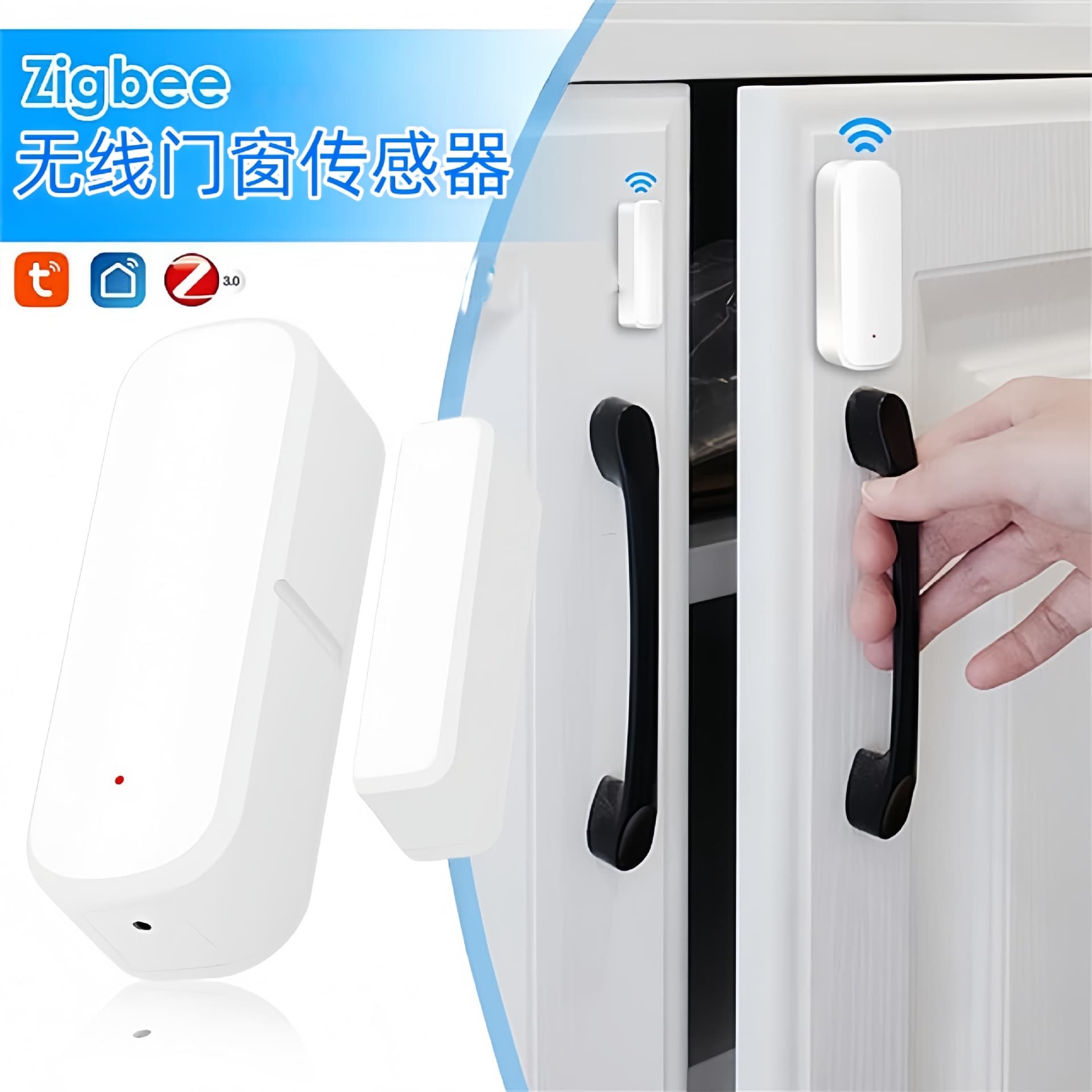Tuya Smart Door Sensor Door and Window Anti-Theft Sensor Tuya Zigbee Smart Linkage Scene Alarm