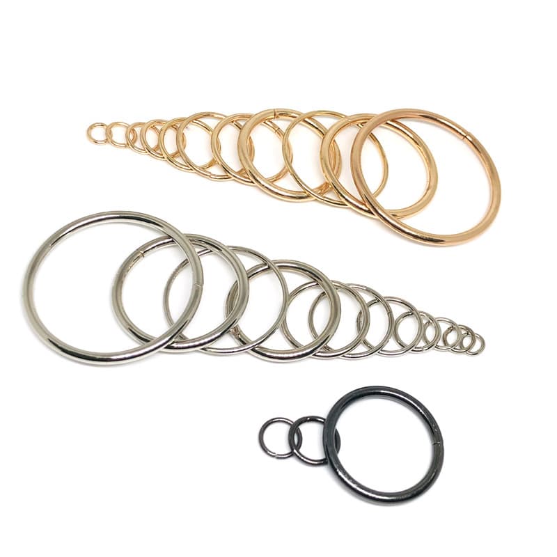 Open ring DIY accessories single ring connecting ring iron ring iron ring buckle ring clothing decorative ring stainless steel color ready-made