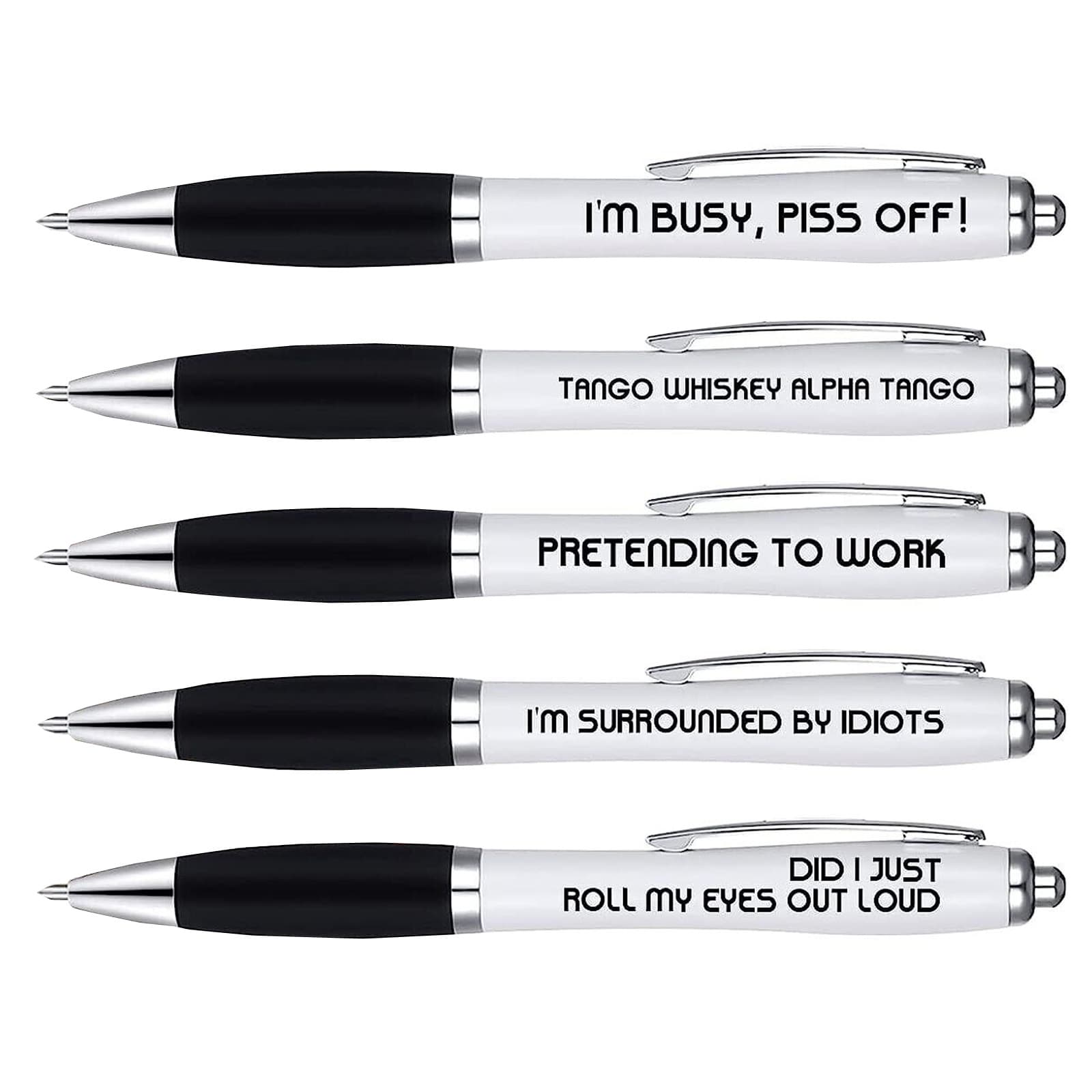 Interesting Pen I'm Busy Work Pen Gourd Pen 5 Pen Press Ballpoint Pen Set Interesting Copywriting Ballpoint