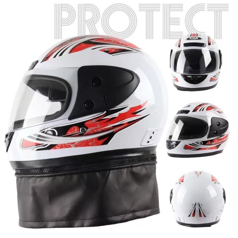Cross-Border Four Seasons Electric Motorcycle Helmet Full Face Winter Warm Scarf Half Helmet Anti-Fog Safety Helmet Wholesale