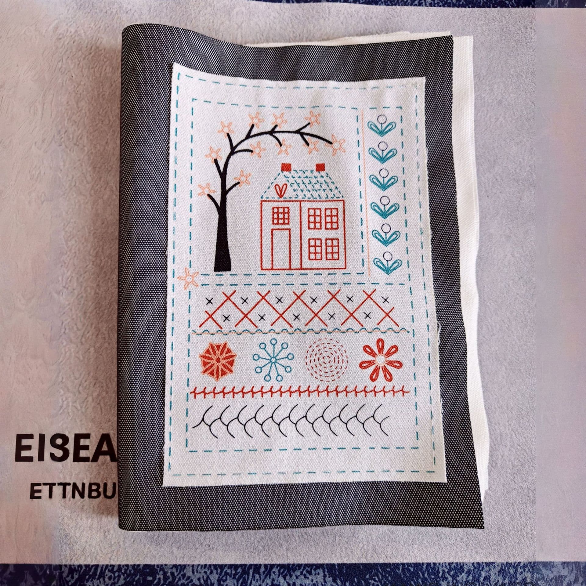 Amazon Stitch Book Embroidery Stitch Book Linen Loose-Leaf DIY Embroidery Book Beginner Practice Cloth