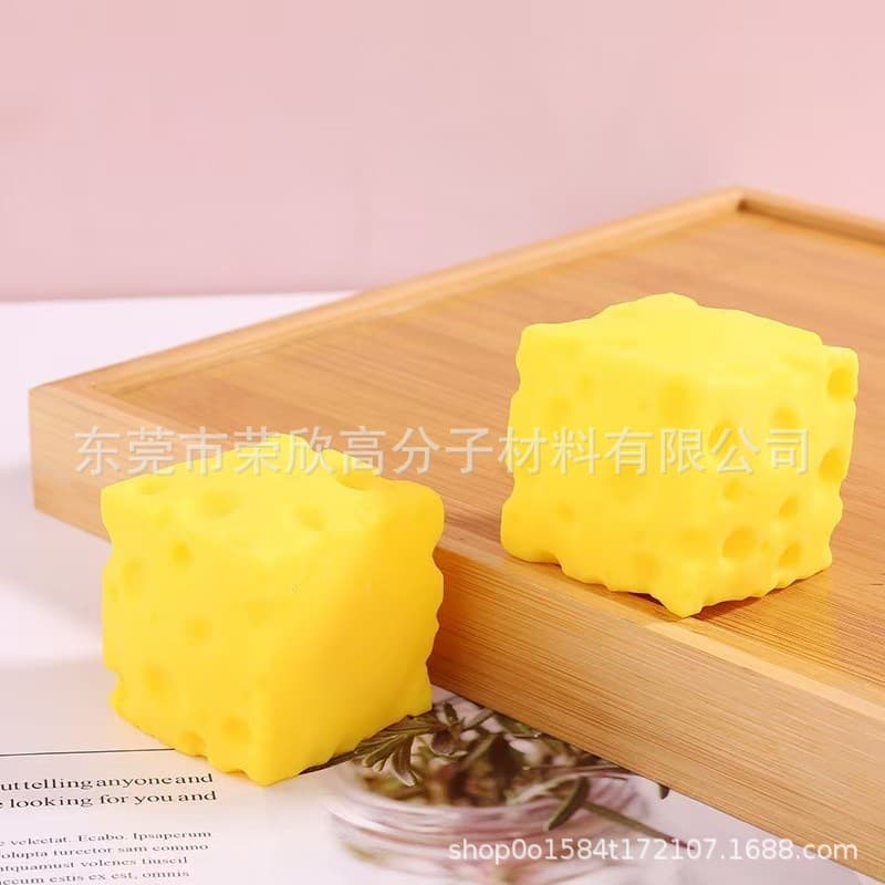 Cute Cheese Squeeze Toy Stress Relief Ball New Trendy TikTok Same Style Decompression Toy for Export
